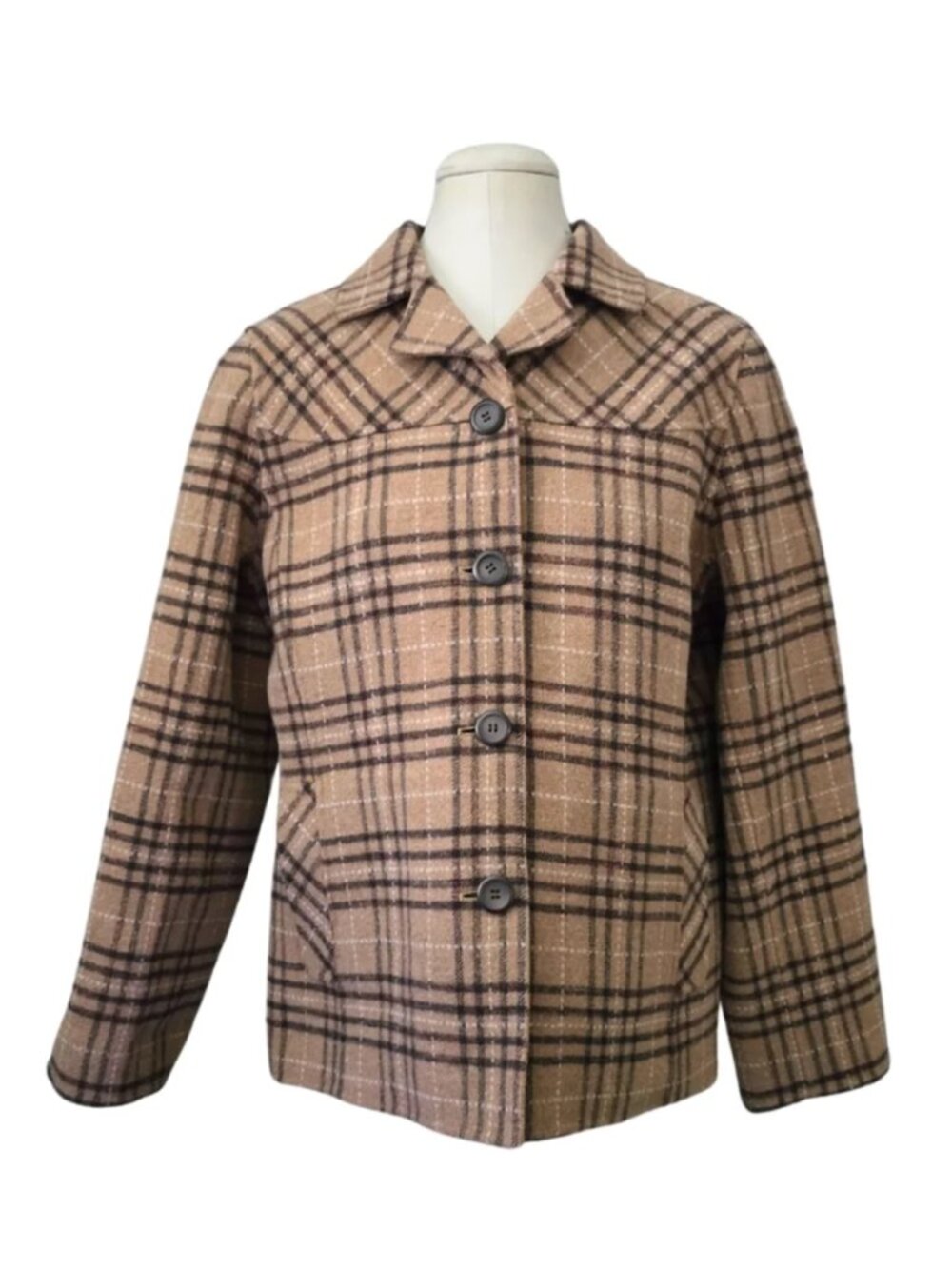 Pendleton vintage Merino Wool Jacket Shacker Plaid Button Up Large